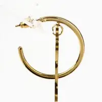 Серьги кольца с подвесом бантом Limited edition, 3 см