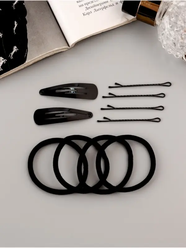 Набор для волос QF «Простой», набор 18 шт., чёрный Набор для волос QF «Простой», набор 18 шт., чёрный