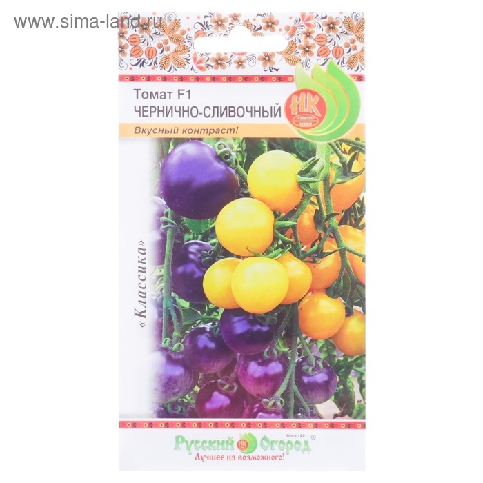 Семена Томат  Семена Томат "Чернично-сливочный" смесь F1, серия Русский огород, 15 шт