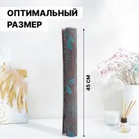 Коврик противоскользящий Доляна &laquo;Вьющиеся цветы&raquo;, 45&times;100 см, цвет коричневый