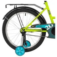 Велосипед детский Novatrack VECTOR, диаметр колёс 20", со съёмными колёсами, лаймовый