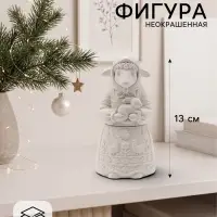 Фигурка декоративная &laquo;Коза Нюша&raquo;, неокрашенная, 13&times;7 см, белая