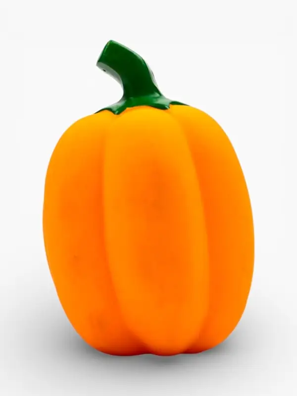 Пищащая игрушка для собак &laquo;Тыква&raquo;, 13 см, латекс, оранжевая