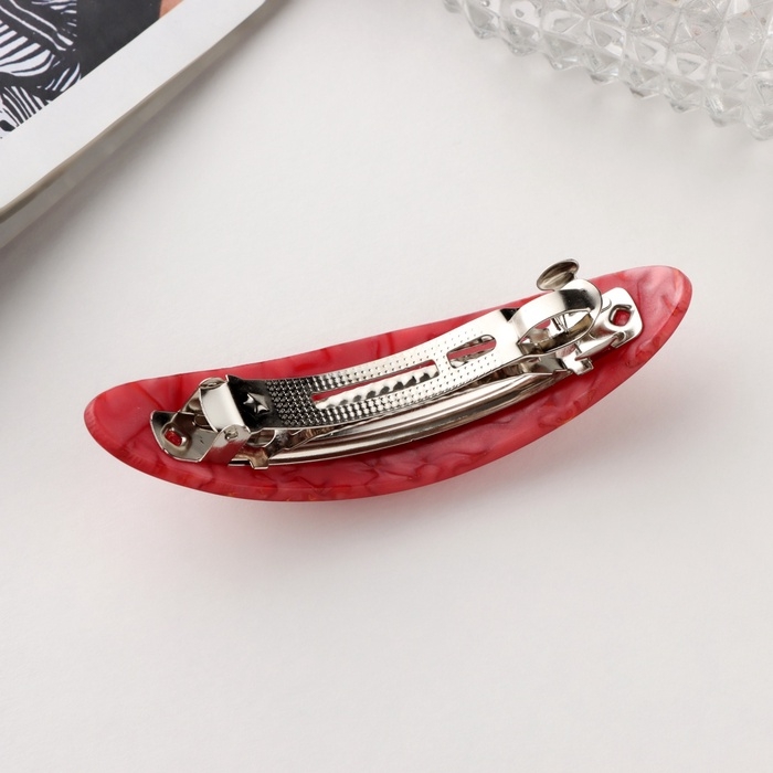 Заколка-автомат для волос "Сильва" камень принт блеск, 9 см, микс