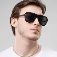 Очки солнцезащитные &laquo;OneSun. Маска&raquo;, uv 400, линза 4.5&times;5.8 см, чёрный