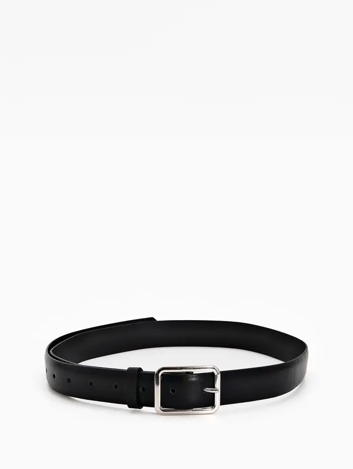 Ремень жен 05-01-02-01, Июнь2505, 3*0,3*110 см, без винта, пряж мат металл, 1 прокол, черный   10903