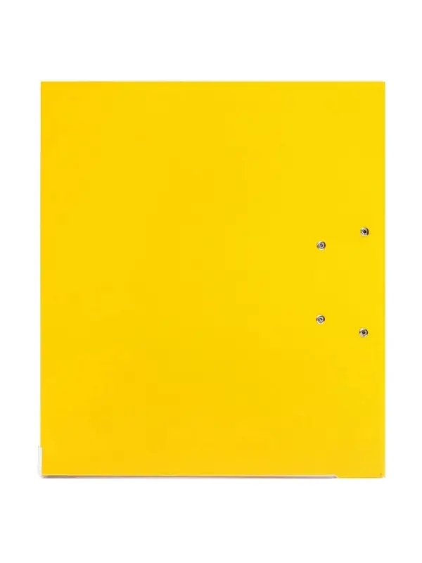 Папка-регистратор А4, 50 мм, ПВХ, тиснение &laquo;лен&raquo;, металлическая окантовка, карман на корешок, собранная, желтая