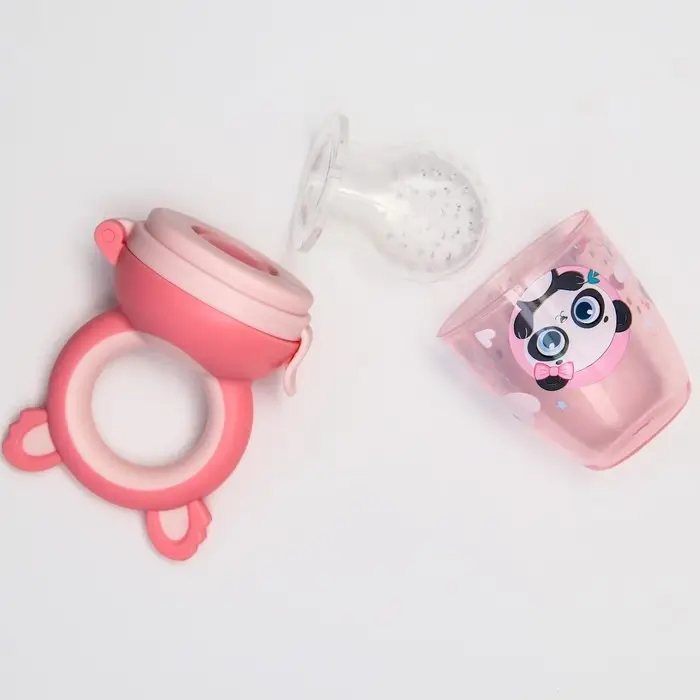 Ниблер для прикорма с силиконовой сеточкой «Пандочка», р-р сеточки L