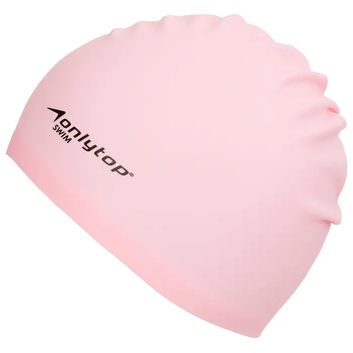 Шапочка для плавания взрослая ONLYTOP, силиконовая, обхват 54-60 см, МИКС