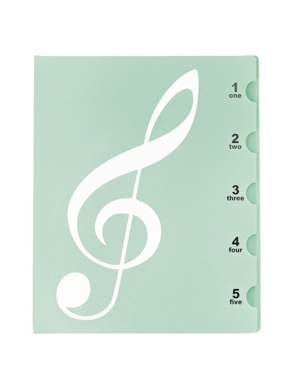 Нотная папка - 10 файлов 20 листов зеленая Нотная папка - 10 файлов 20 листов зеленая