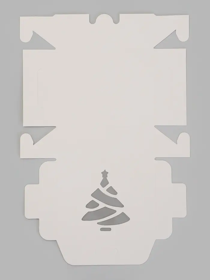 Коробка новогодняя складная &laquo;Ёлочка&raquo;, 10&times;8&times;3.5 см, белая