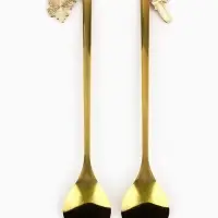 Ложки чайные новогодние &laquo;Роскошного нового года&raquo;, 2 шт., h=14.8 см