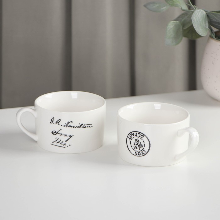 Набор чайный керамический «Страны», 3 предмета: чайник 400 мл, 2 кружки 230 мл, рисунок МИКС Набор чайный керамический «Страны», 3 предмета: чайник 400 мл, 2 кружки 230 мл, рисунок МИКС