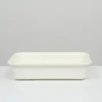 Туалет для кошек, 34.5&times;25.5&times;7.5 см, с сеткой, пластик, белый