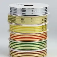 Лента упаковочная для декора и подарков, с металлическим блеском, МИКС, 1.2 см &times; 5 м&plusmn;5%