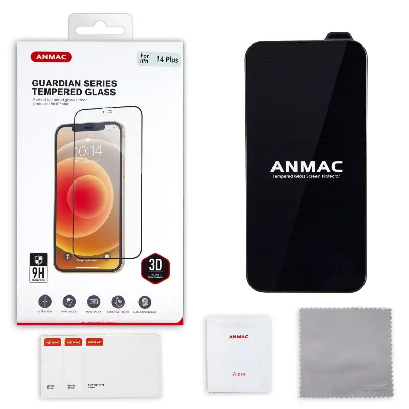 Защитное стекло для iPhone 14 Plus 3D Anmac черный Арт. 1137410