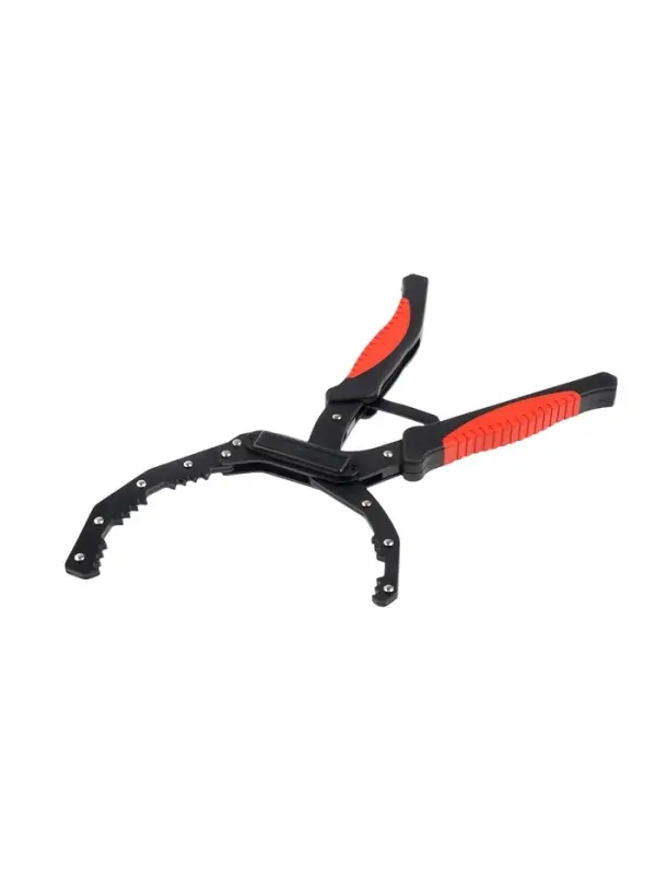 Съемник масляного фильтра ТУНДРА, тип &laquo;клещи&raquo;, обрезиненные рукоятки, 60 - 90 мм