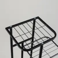 Подставка для цветов Greengo, 7 полок, 43&times;22&times;126 см, напольная, металл, чёрная