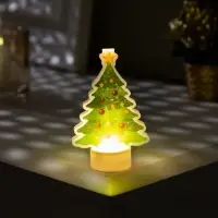 Фигурка новогодняя &laquo;Ёлочка&raquo;, 11 см, 1 LED, свечение тёплое белое