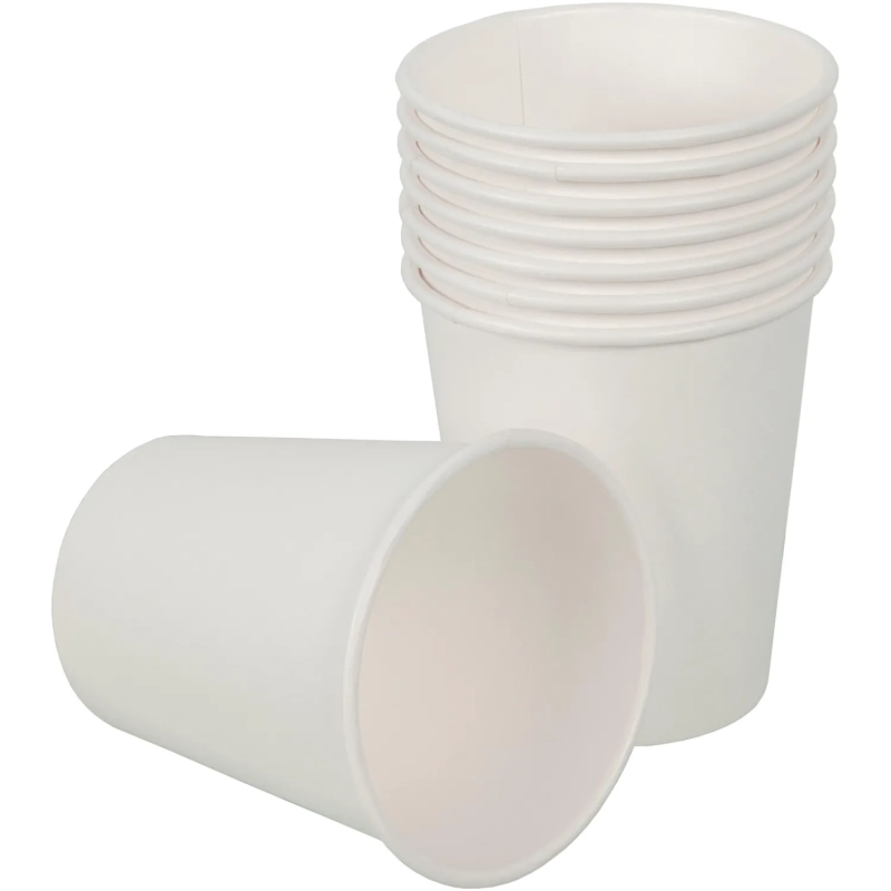 Стакан одноразовый бум 1-сл. d-80мм 250мл белый Light 50шт/уп