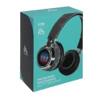 Наушники беспроводные, накладные, Luazon RX-1, Bluetooth 4.2, с микрофоном, с подсветкой LED, microSD, FM, 250 мАч, красные