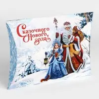 Коробка новогодняя складная фигурная «Дед Мороз и Снегурочка», 26 х 19 х 4 см
