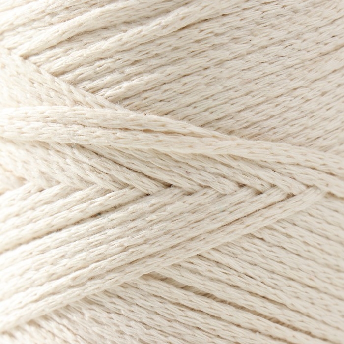 Пряжа  Пряжа "Macrame Cotton" 20% полиэстер, 80% хлопок 225м/250гр (752 молочный)