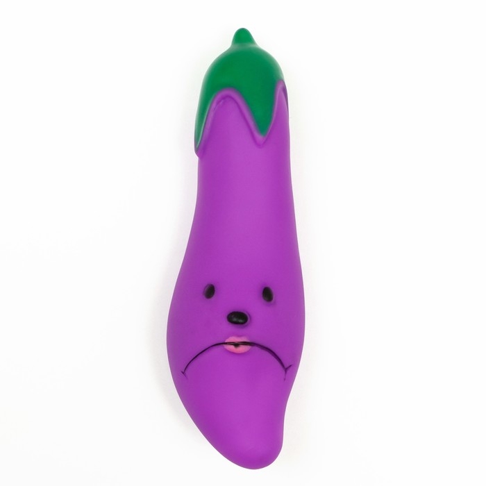 Игрушка пищащая Игрушка пищащая "Баклажан" для собак, 13,5 см, фиолетовая
