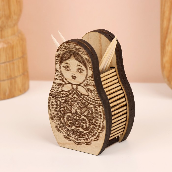 Подставка под зубочистки «Матрёшка», 4х6х3 см Подставка под зубочистки «Матрёшка», 4х6х3 см