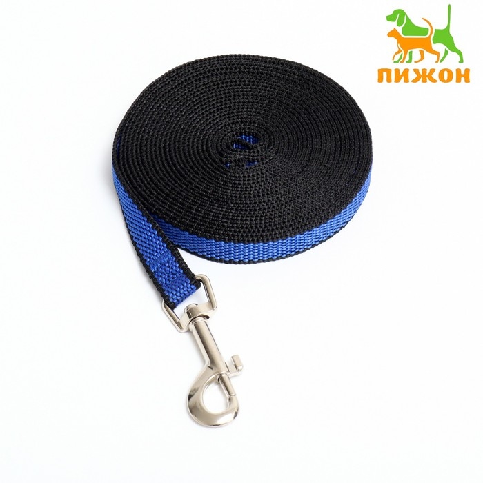 Поводок 5 м х 1,5 см, сине-чёрный Поводок 5 м х 1,5 см, сине-чёрный