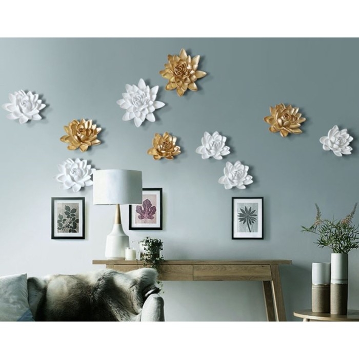 Декор настенный Декор настенный "Мак", 13.5 x 15 см, белый