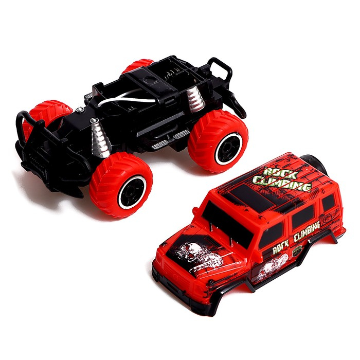 Джип радиоуправляемый «Граффити», работает от батареек, цвет красный Джип радиоуправляемый «Граффити», работает от батареек, цвет красный