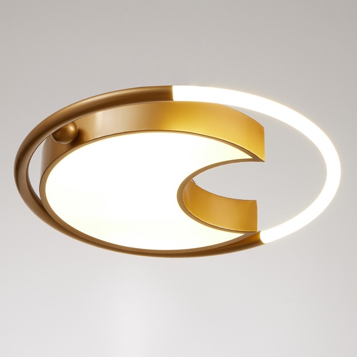 Люстра с ПДУ 2220/1 LED 110Вт диммер золото 48х48х7 см BayerLux