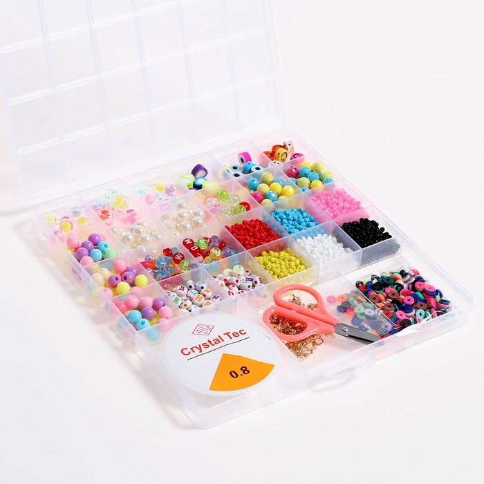 Набор для создания украшений «Ассорти» бусины/бисер, леска, фурнитура Набор для создания украшений «Ассорти» бусины/бисер, леска, фурнитура
