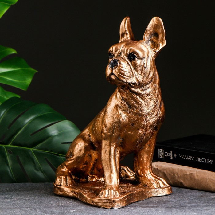 Копилка Копилка "Французский бульдог большой" бронза, 19х26х35см