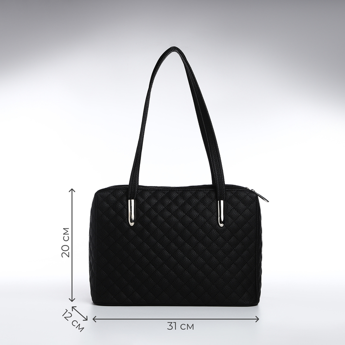 Сумка женская TEXTURA, тоут, средний размер, цвет чёрный