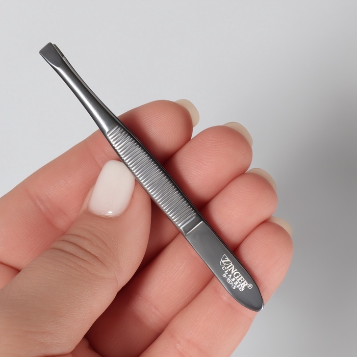 Пинцет прямой ZINGER, узкий, 9 см, на блистере, цвет серебристый, В-157-S Пинцет прямой ZINGER, узкий, 9 см, на блистере, цвет серебристый, В-157-S