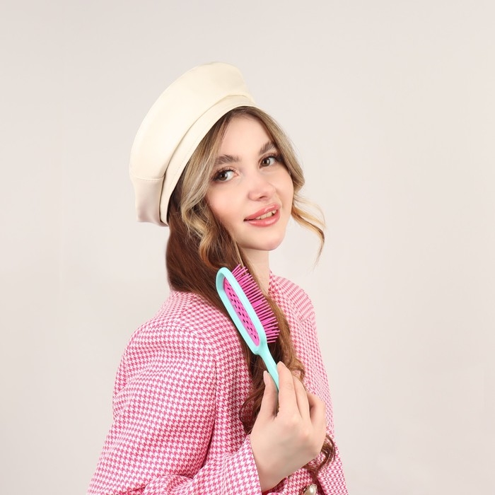 Расчёска массажная, широкая, вентилируемая, 8,5 × 20,5 см, PVC коробка, цвет бирюзовый/розовый Расчёска массажная, широкая, вентилируемая, 8,5 × 20,5 см, PVC коробка, цвет бирюзовый/розовый