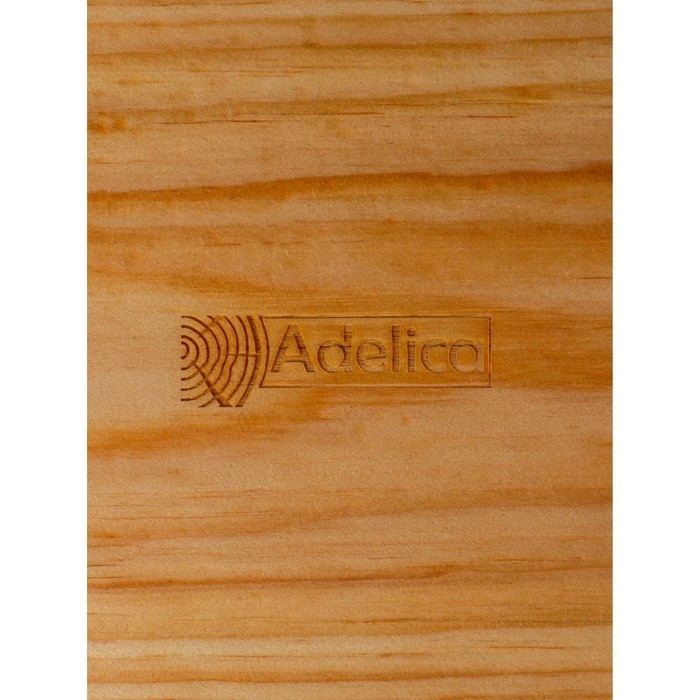 Поднос с эпоксидной пищевой смолой Adelica, 25×2,5 см, цельный массив кедра, рисунок МИКС