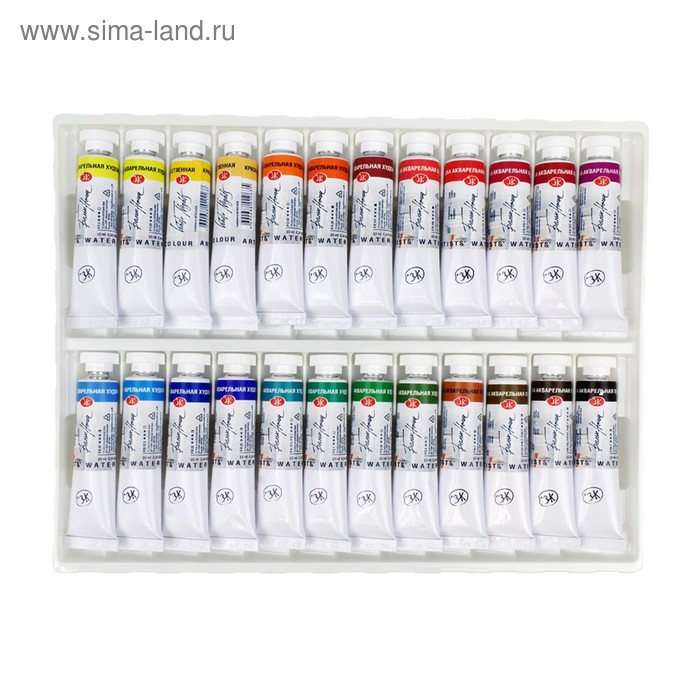 Акварель художественная в тубе, 24 цвета х 10 мл, ЗХК  Акварель художественная в тубе, 24 цвета х 10 мл, ЗХК "Белые ночи", 19411228