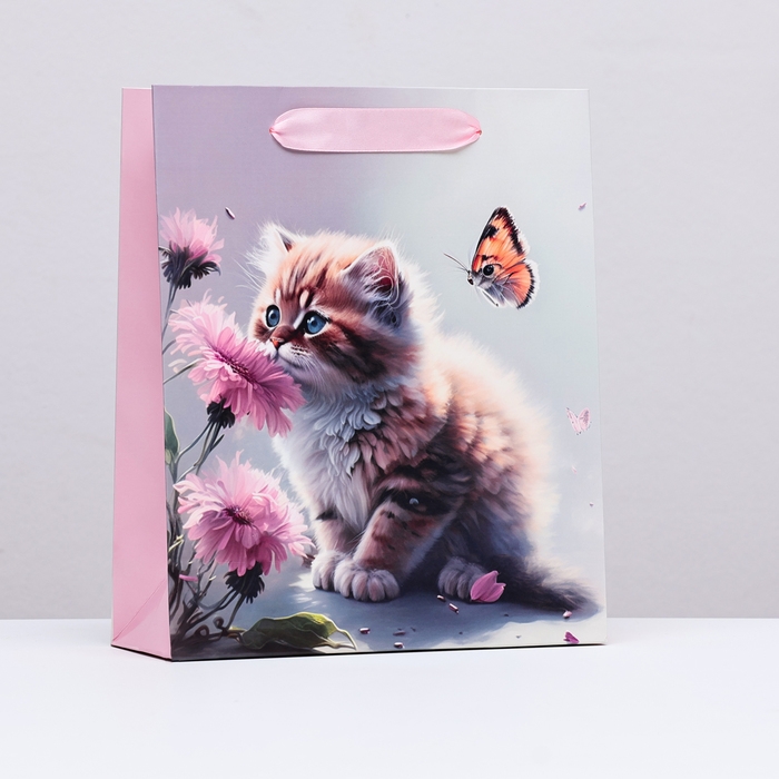 Пакет ламинированный вертикальный Пакет ламинированный вертикальный "Котёнок", 21 х 25 х 8 см