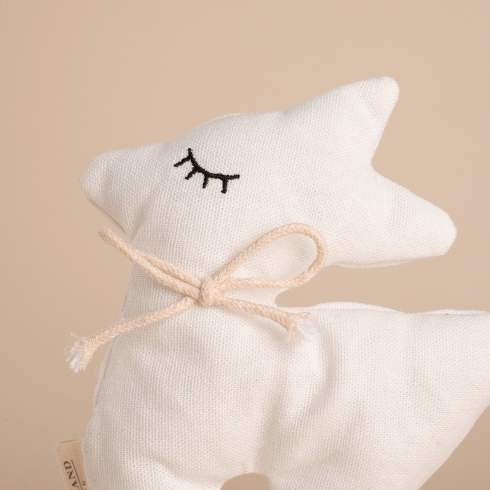 Мягкая игрушка «Оленёнок», 15 см, цвет белый, с бантиком Мягкая игрушка «Оленёнок», 15 см, цвет белый, с бантиком