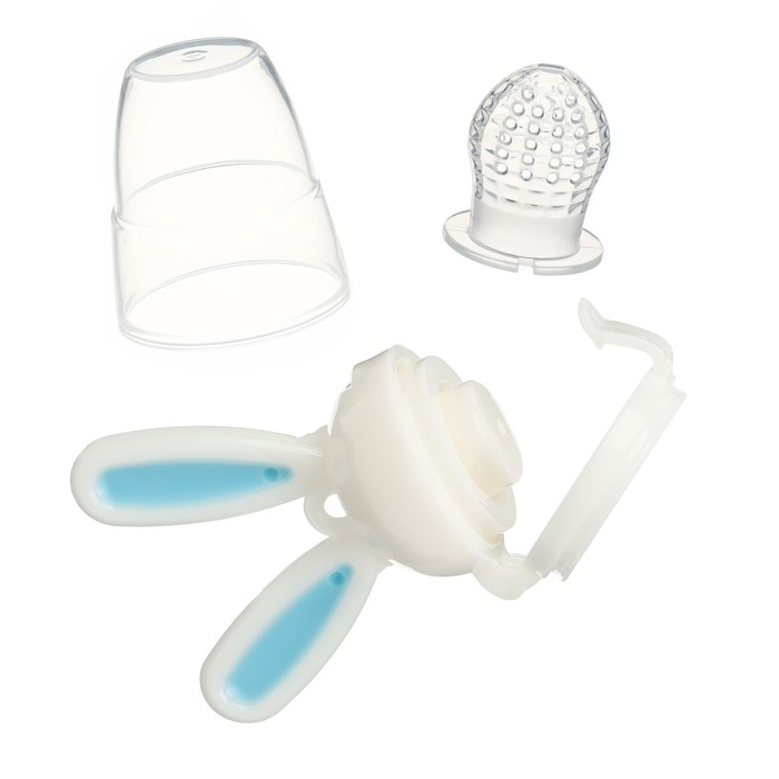 Ниблер для прикорма, с сил. сеточкой  Ниблер для прикорма, с сил. сеточкой "Зайка", вр. поршень, цвет голубой