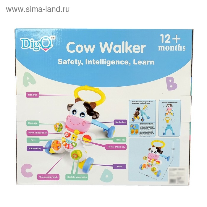 Каталка - ходунок «Коровка», звуковые эффекты Каталка - ходунок «Коровка», звуковые эффекты