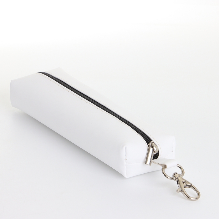 Ключница на молнии, длина 16 см, кольцо, карабин, цвет белый Ключница на молнии, длина 16 см, кольцо, карабин, цвет белый