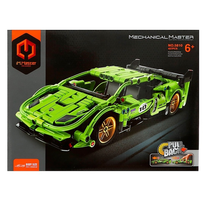 Конструктор гоночная машина GAO BO LE Mechanical Master, инерционный, 457 деталей, 6+
