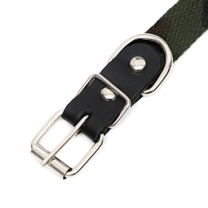 Ошейник брезентовый однослойный Ошейник брезентовый однослойный "Камуфляж", 50 х 2 см, ОШ 25-35 см