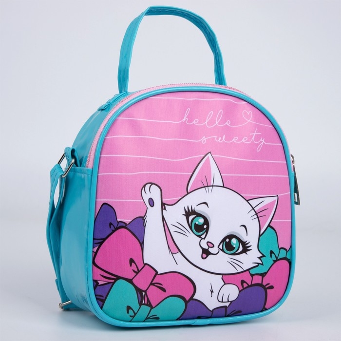 Сумка детская для девочки Сумка детская для девочки "Котик" 16*17см, искусственная кожа