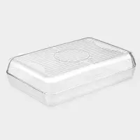 Форма для выпечки Paşabah&ccedil;e Borcam, 3.8 л, гриль, прямоугольная, жаропрочное стекло, прозрачная