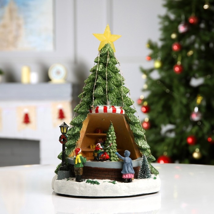 Светодиодная фигура «Рождественская ель» 22 × 34 × 22 см, полистоун, батарейки ААх3 (не в комплекте), USB, свечение мульти Светодиодная фигура «Рождественская ель» 22 × 34 × 22 см, полистоун, батарейки ААх3 (не в комплекте), USB, свечение мульти